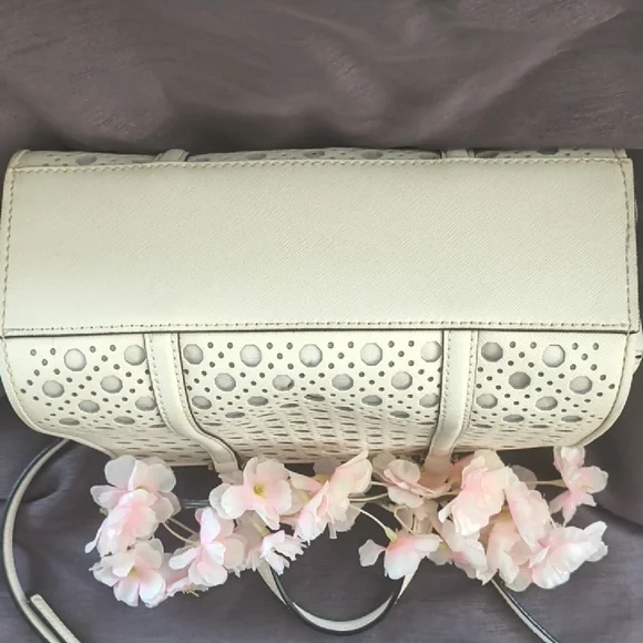 Kate Spade White Perforated Satchel/Crossbody - Picture 9 of 13